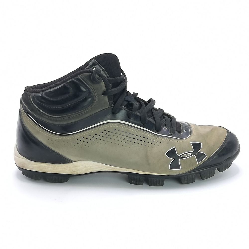 Under Armour Shoes Mens Baseball Cleats Black Tan Lace Up Sportswear 8